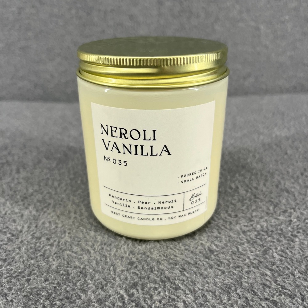 Leoben Company Neroli Vanilla Candle 6.5 oz Soy Wax Blend Small Batch No 035